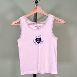 "Sweet as Heaven" White Tank Top - Women's Size S